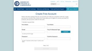 Login - American College of Cardiology