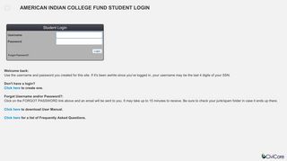 American Indian College Fund Student Login