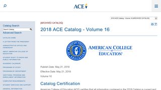 Program: Educational Leadership, M.Ed. - American College of ...