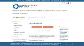 Join-Reinstate Today! - American Counseling Association