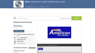 American Court Services - Community Corrections Buyers' Guide
