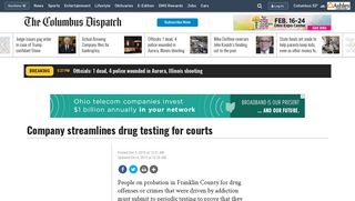 Company streamlines drug testing for courts - The Columbus Dispatch