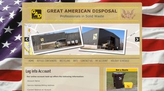 Log into Account - Great American Disposal