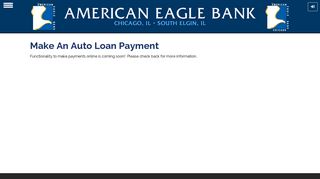 American Eagle Bank | Make An Auto Loan Payment