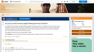 Any way to contact American Eagles Modding other than Facebook ...