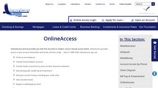 OnlineAccess - American Eagle Credit Union