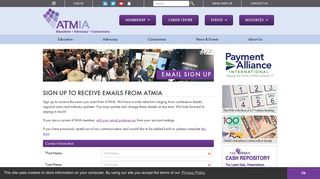 Email Sign Up - ATM Industry Association