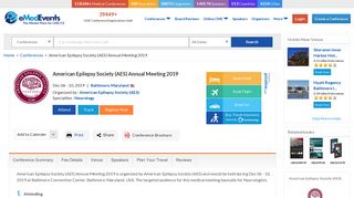 AES 2019 - American Epilepsy Society Annual Meeting - eMedEvents