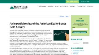 An impartial review of the American Equity Bonus Gold Annuity