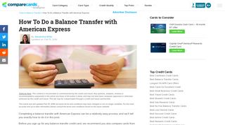 How To Do a Balance Transfer with American Express | CompareCards