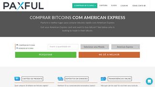 Comprar bitcoins com American Express | Paxful