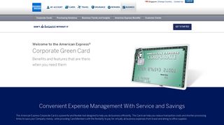 The Green Corporate Card | American Express SG