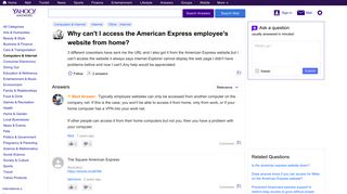 Why can't I access the American Express employee's website from ...