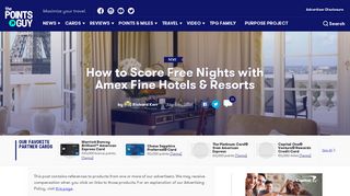 How to Score Free Nights with Amex Fine Hotels & Resorts