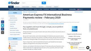 American Express FX International Business Payments ... - Finder.com