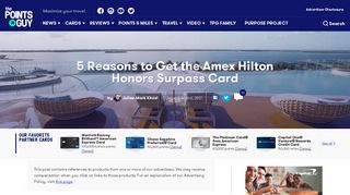 5 Reasons to Get the Amex Hilton Honors Surpass Card