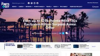 Earn 125k Points With Exclusive Hilton Surpass Amex Offer