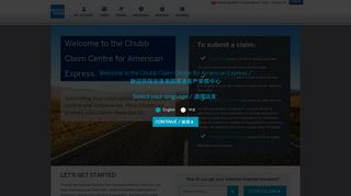 Welcome to the AMEX Claim Centre - Chubb Claims