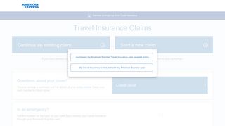 AMEX Portal - AXA Travel Insurance