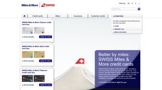 SWISS Miles & More credit cards: Credit card for Switzerland