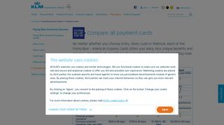 Compare all payment cards - KLM.com