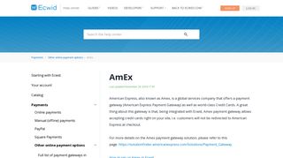AmEx – Ecwid Help Center - Ecwid Support