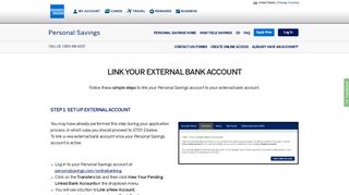 Link Your Bank Account | American Express® Personal Savings