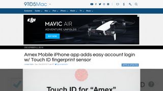 Amex Mobile iPhone app adds easy account login w/ Touch ID ...