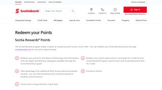 Redeem your Points - Scotiabank