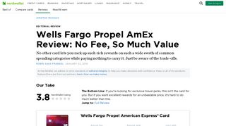 Wells Fargo Propel AmEx Review: No Fee, So Much Value - NerdWallet