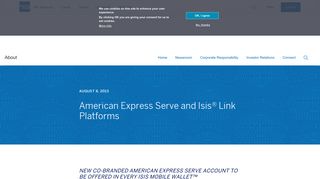 American Express Serve and Isis® Link Platforms | American Express