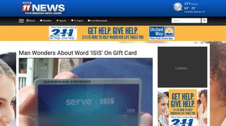 Man Wonders About Word 'ISIS' On Gift Card - KKTV.com