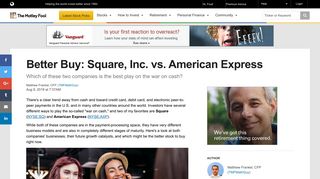Better Buy: Square, Inc. vs. American Express -- The Motley Fool