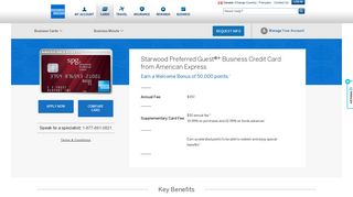 SPG-Starwood Preferred Guest Business Credit Card | American ...