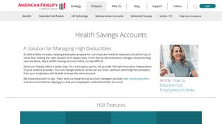 Health Savings Accounts (HSAs) | American Fidelity