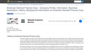 American General Finance Corp. - Company Profile, Information ...