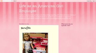 Life as an American Girl Employee: Benefits