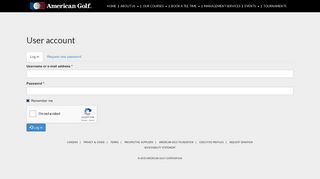 User account | American Golf Corporation