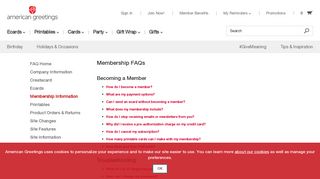Membership FAQs - American Greetings