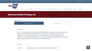 American Health Holding, Inc. | BioOhio