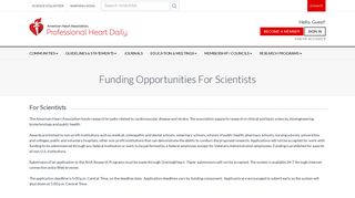 For Scientists - Professional Heart Daily - American Heart Association