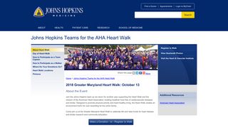 Johns Hopkins Heart Walk Teams - Johns Hopkins Medicine