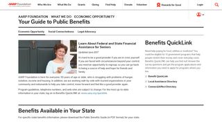 Public Benefits – Senior Assistance – Government Assistance – AARP