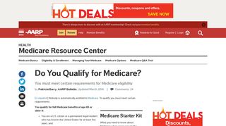 Medicare Eligibility, Age, Qualifications And Requirements - AARP