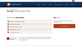 Insurance Policy Management | Life Insurance | American Income Life