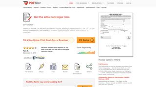 Ailife Com Login - Fill Online, Printable, Fillable, Blank | PDFfiller