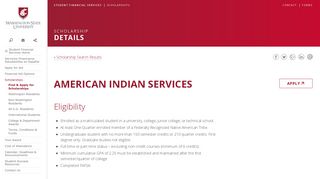 American Indian Services | Student Financial Services | Washington ...