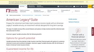 American Legacy Suite | Lincoln Financial - Lincoln Financial Group