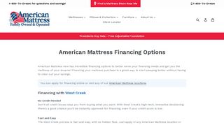 Mattress Financing Options | American Mattress