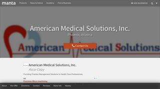 American Medical Solutions Inc. Phoenix AZ, 85029 – Manta.com
